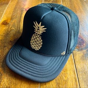 MOTHER TRUCKER - Pineapple Gold Glitter Hat